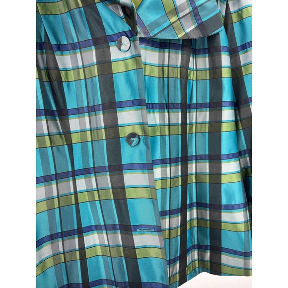 Puli Plaid Blazer Jacket Button Front Lined Women's Size 10 - Picture 7 of 11